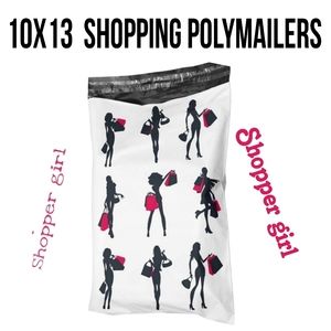 20 pack 10x13 "SHOPPER GIRL" poly mailers. Self sealing.